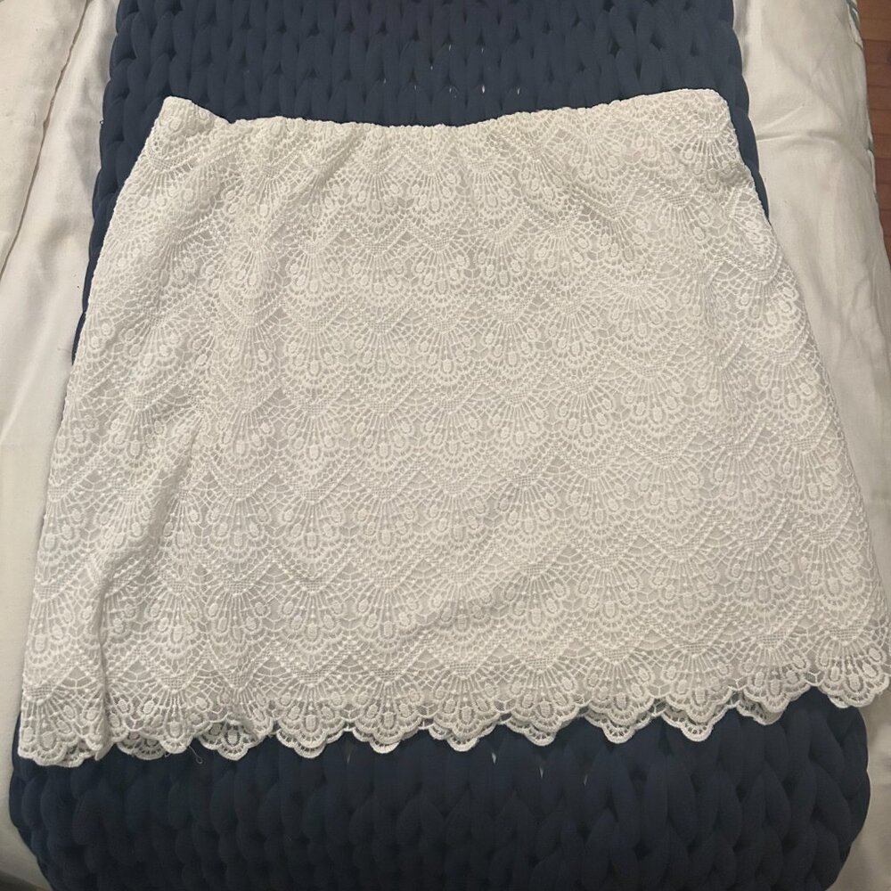 J.Crew Factory Lace Scalloped Skirt Size 14